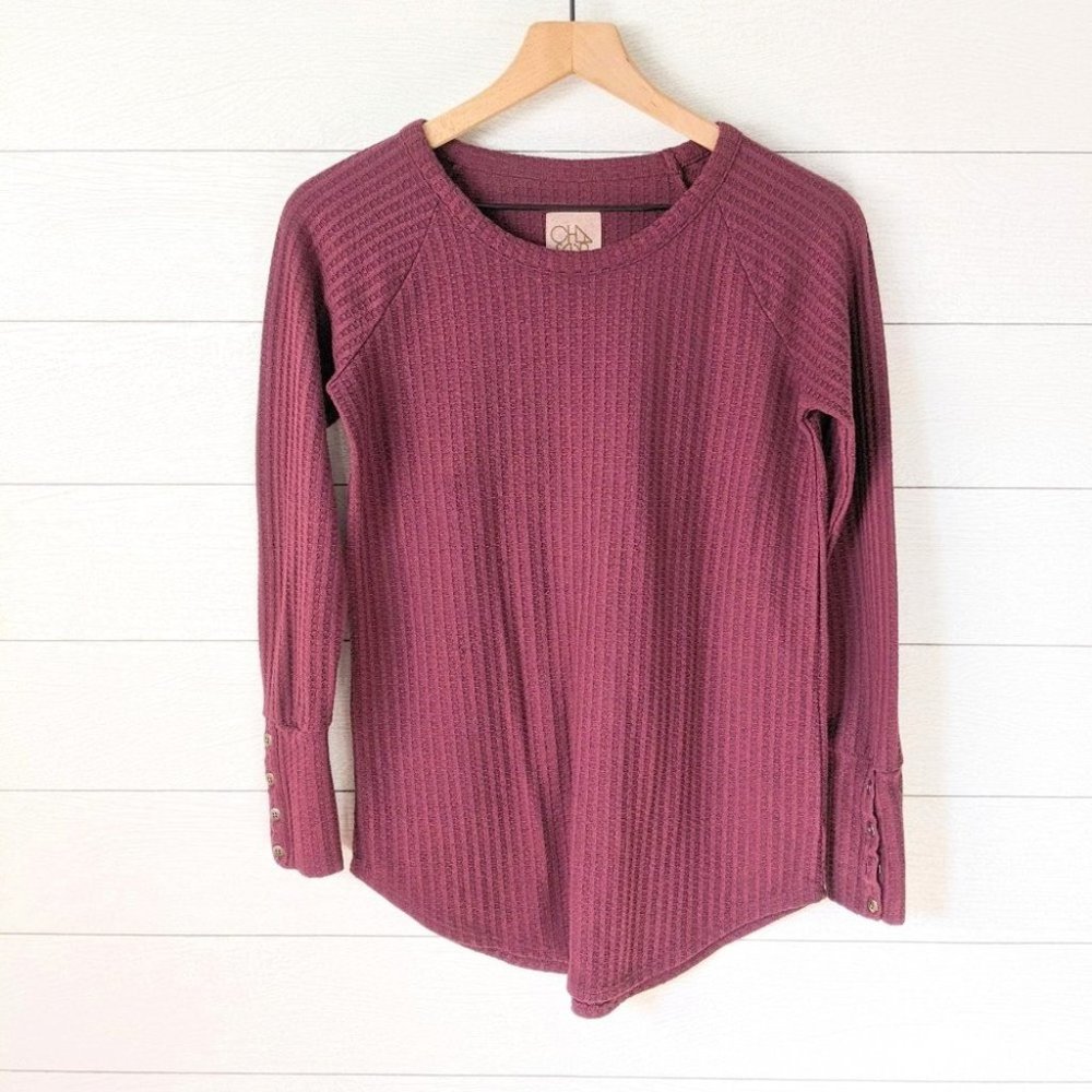 Chaser Thermal Waffle Knit Long Sleeve Top S